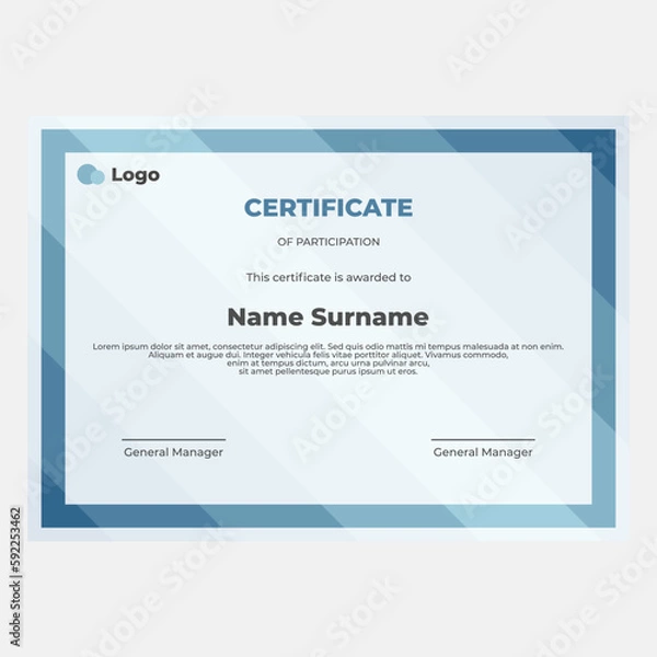 Fototapeta certificate template suitable for business