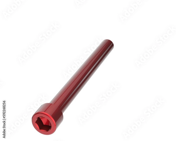 Fototapeta Bolt isolated on transparent background. 3d rendering - illustration