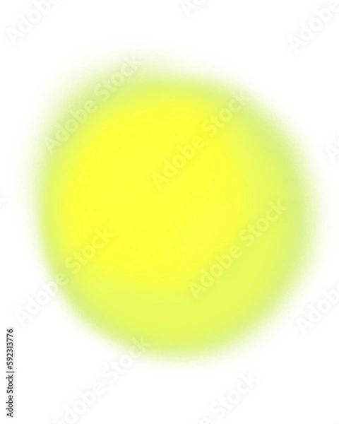 Obraz Retrofuturistic grain gradient in circle shape. Isolated png grainy colorful gradient shape. Lime green abstract background element.