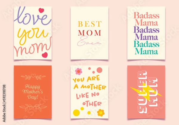 Obraz Mother's Day Fun Typographic Greeting Cards