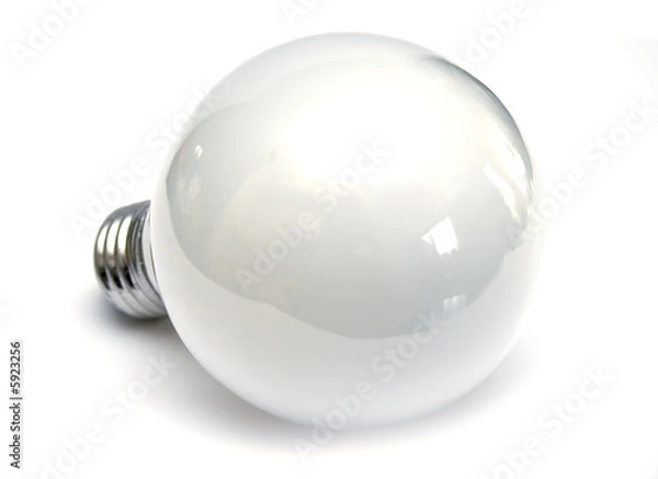 Obraz Light bulb at white background
