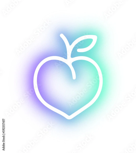 Obraz Collection of Fruit neon