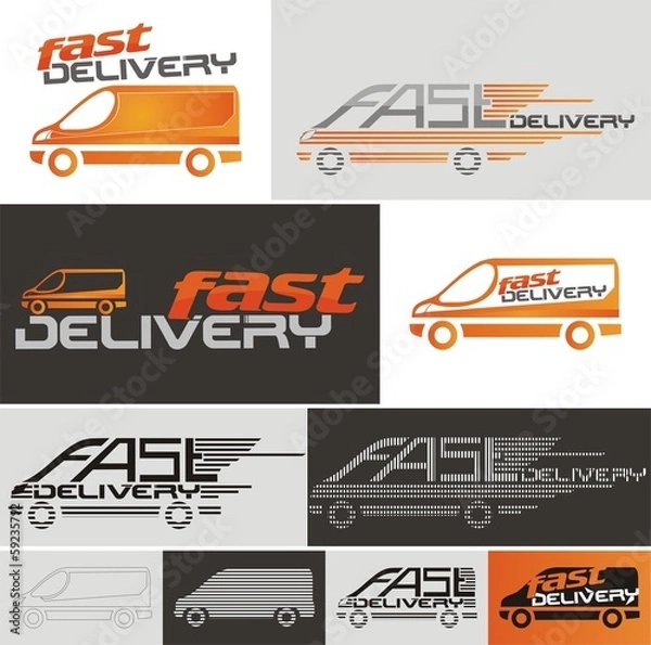 Obraz fast delivery vector