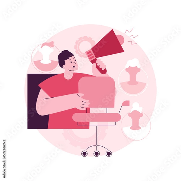 Fototapeta Vacancies abstract concept vector illustration. Vacancies list, find job opportunity, start your career, company corporate website, HR service, user interface, menu bar element abstract metaphor.