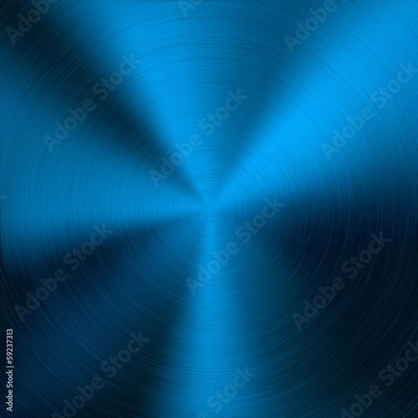 Obraz Cyan Metal Background with Circular Brushed Texture