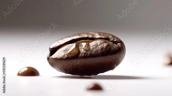 Fototapeta A studio shot of coffee beans created with Generative AI
