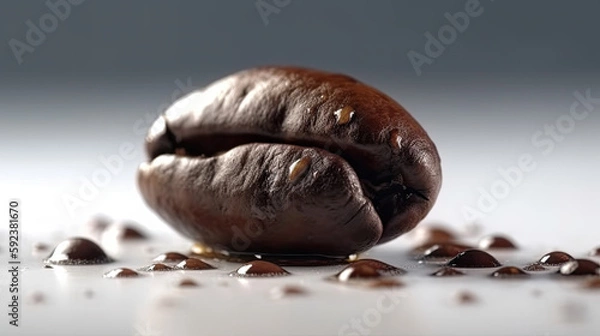 Fototapeta A studio shot of coffee beans created with Generative AI