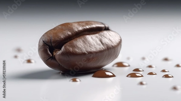 Fototapeta A studio shot of coffee beans created with Generative AI