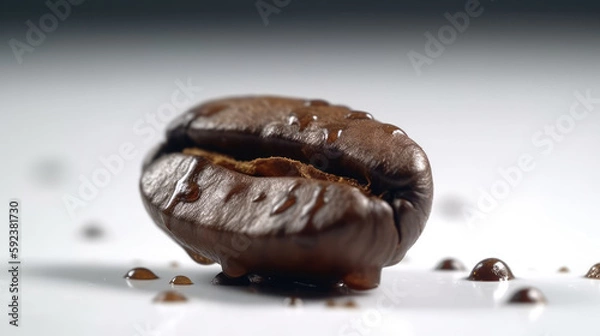 Fototapeta A studio shot of coffee beans created with Generative AI