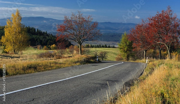 Fototapeta Autumn view on High Tatras mountains national park in Slovakia