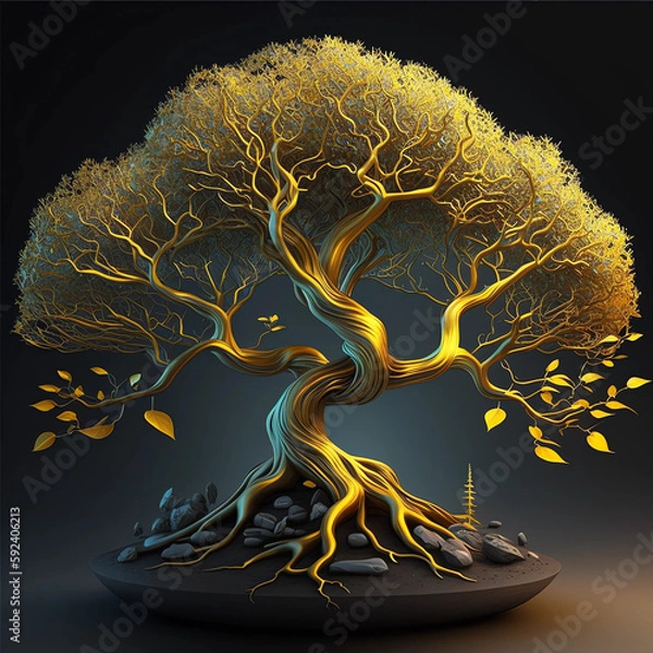 Fototapeta Golden Tree_04