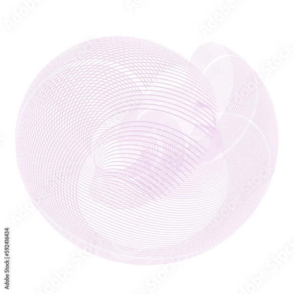 Fototapeta abstract geometric 3d lined shape colorful wavy vector design 