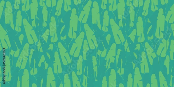 Fototapeta jungle green leaves pattern illustration. simple banana leaf vector