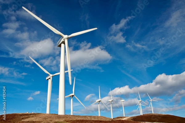 Fototapeta wind turbines farm