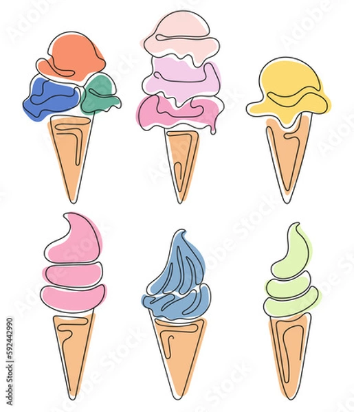 Obraz Ice cream for summer