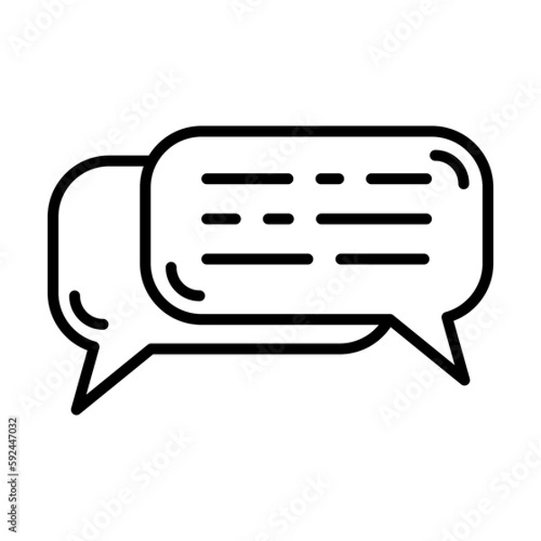 Obraz Chat, Dialogue Icon Design Vector Template Illustration