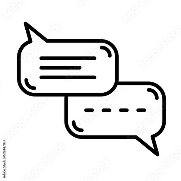Fototapeta Chat, Dialogue Icon Design Vector Template Illustration
