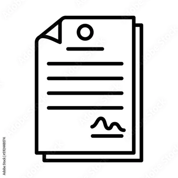 Obraz Document Icon Design vector Template Illustration