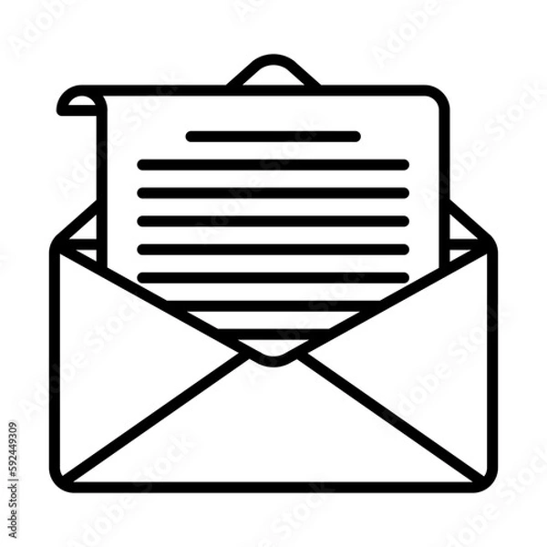 Fototapeta Email, Envelope Icon Design Vector Template Illustration