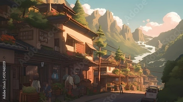 Fototapeta The village is a place of warmth and hospitality, with locals always eager to welcome visitors and share their culture and traditions. 