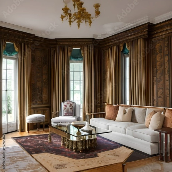 Fototapeta Drawing Room184, Generative AI