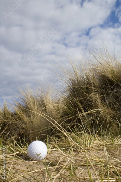Fototapeta golf ball in dunes 2