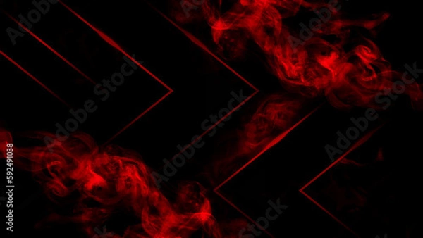 Fototapeta smoke red and black background 