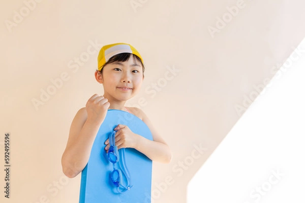 Obraz スイミングスクールに通う女の子