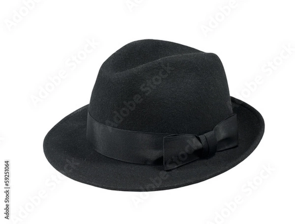 Fototapeta Black felt hat