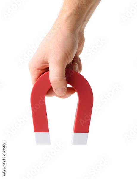 Obraz Trzymanie magnesu