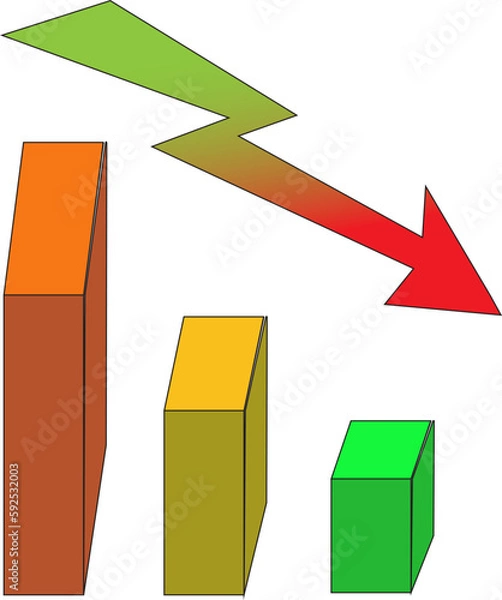 Fototapeta down trend