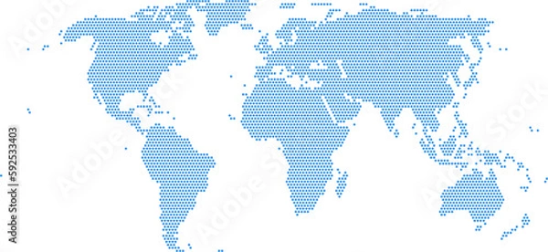 Obraz blue dot world map