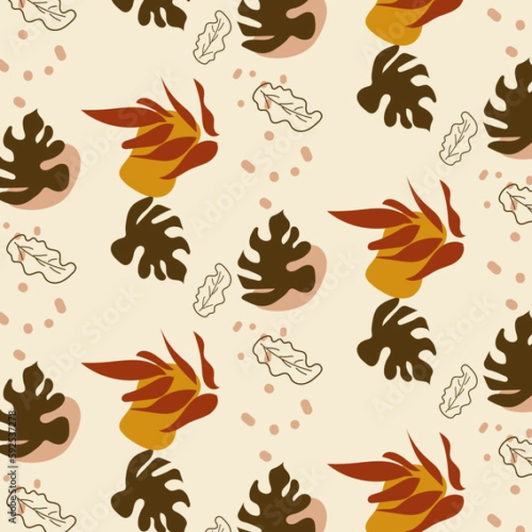 Fototapeta Abstract Flowers Pattern 02