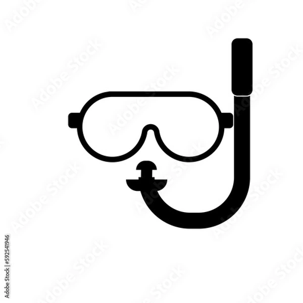 Fototapeta diving mask illustration on white background