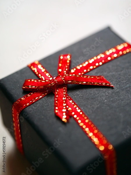 Fototapeta 赤いリボンのプレゼント