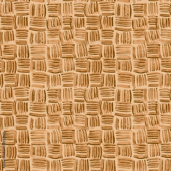 Fototapeta Yellow and brown lines in staggered order