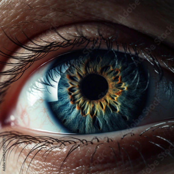 Obraz Close-Up of Eye with Detailed Iris and Pupil