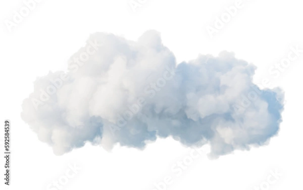 Fototapeta Cloud on white background, 3d rendering.