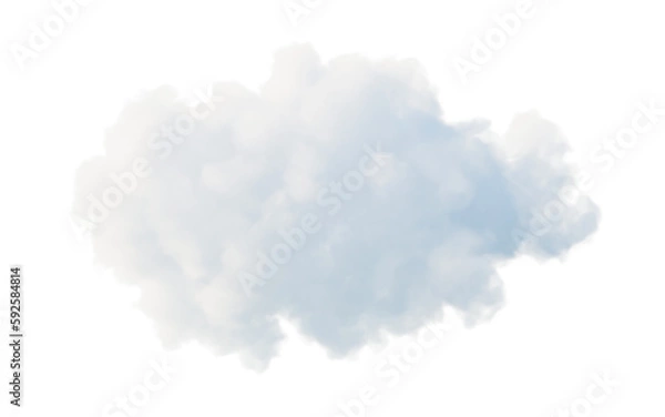 Fototapeta Cloud on white background, 3d rendering.