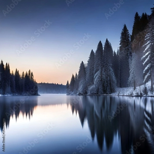 Fototapeta Enchanted landscape, generative ai