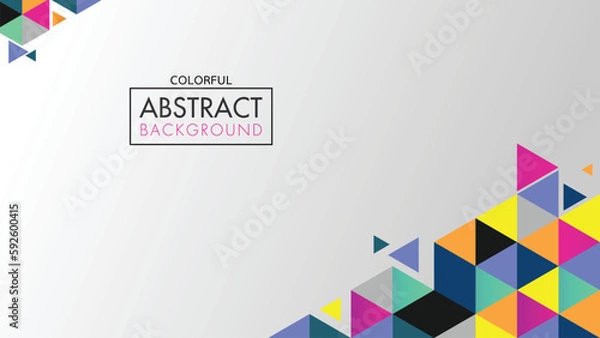 Obraz Abstract geometric background, Colorful lorem ipsum
