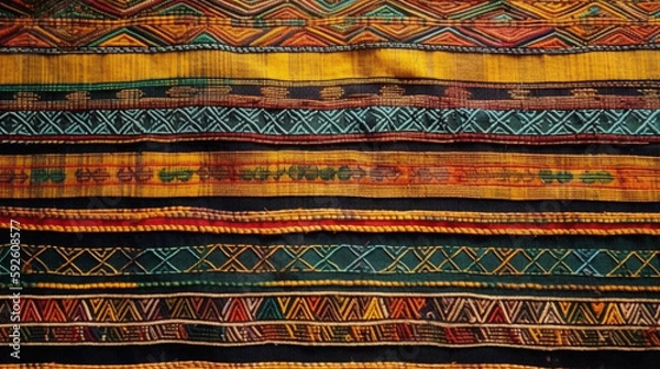 Obraz traditional ethiopian patterned fabric