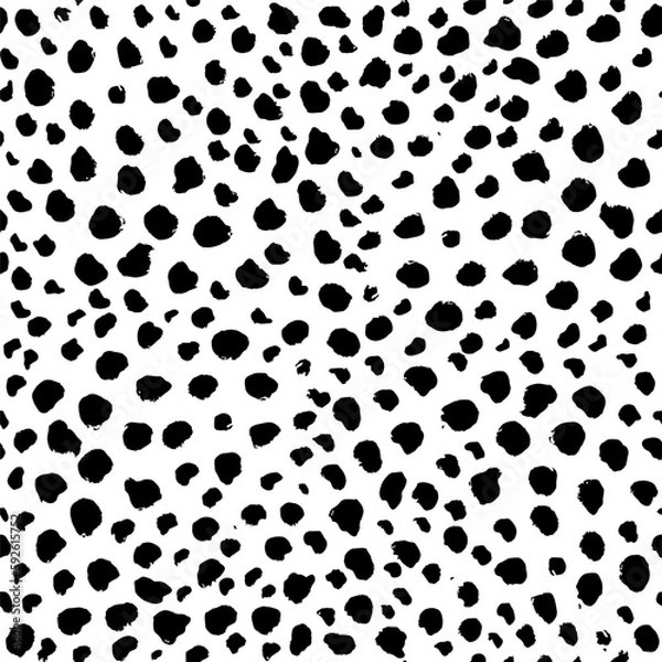 Fototapeta Abstract  spot, dash seamless pattern. graphic dotted hand drawn background. Texture  for textile, posters, cards, wallpapers, print. Black andwhite color.