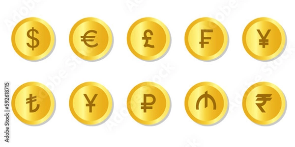 Obraz gold coin with sign