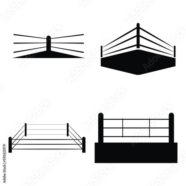 Fototapeta boxing ring icon vector