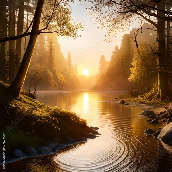 Fototapeta The dawn, generative ai