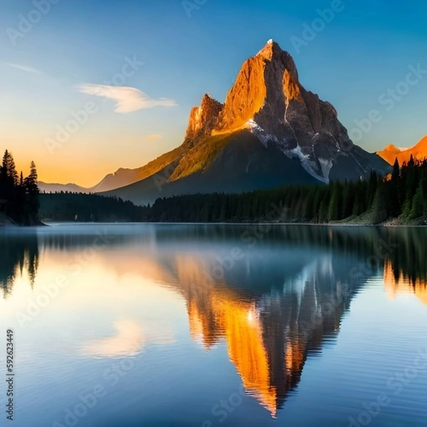 Fototapeta The reflection, generative ai