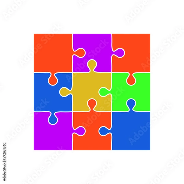 Obraz Flat Puzzle Element
