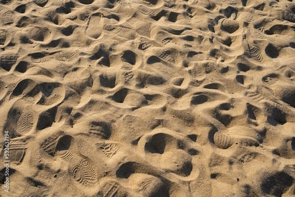 Fototapeta 사람들이 밟고 지나간 모래사장