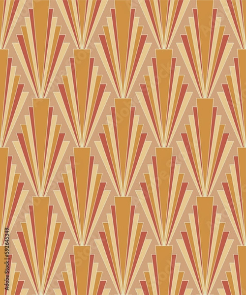 Obraz Art Deco Diamonds Geometric Decorative Vector Motifs Elegant Luxury Retro Design Seamless Pattern